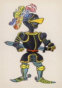 Jeden z szalonych ludzi Waltera Triera (kolorowa litografia) autorstwa Walter Trier