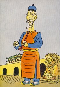 Szalone kostiumy Waltera Triera: Chiny (kolorowa litografia) autorstwa Walter Trier