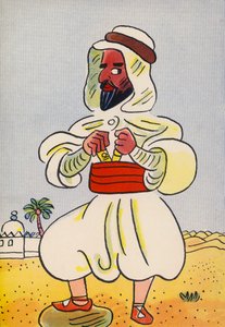 Szalone kostiumy Waltera Triera: Afryka Północna (kolorowa litografia) autorstwa Walter Trier