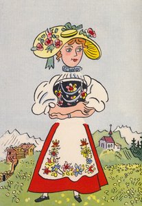 Szalone kostiumy Waltera Triera: Szwajcaria (kolorowa litografia)