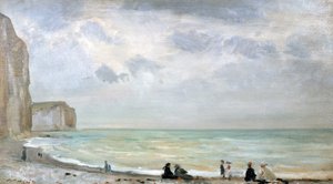 Plaża w Dover (olej na panelu)