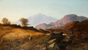 Czas żniw nad rzeką Lleder, Północna Walia, 1874