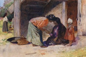 Nowa Zelandia: "Te Hongi" (kolorowa litografia)