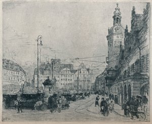 Rynek, Lipsk, ok. 1913 autorstwa Walter Zeising