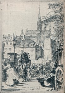 Place St. Michel, Paryż, ok. 1913 autorstwa Walter Zeising