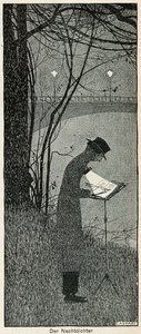 „Nocny poeta” „Noc-bliżej”, 1898 autorstwa Walther Caspari
