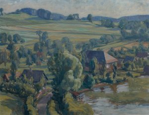 Krajobraz Attersee w pobliżu Unterbuchberg autorstwa Walther Gamerith