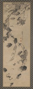 Grapevine w wietrze i świetle księżyca, dynastia Ming, 1368-1644. autorstwa Wang Liangchen