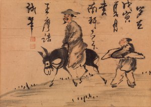 Poeta na mule autorstwa Wang Wei