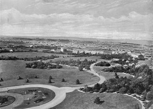 Barnsley Park i miasto, ok. 1896 r. autorstwa Warner Gothard