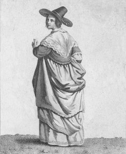 „Żona kupca – strój wybitnych mieszczan w 1640”, 1807 r. autorstwa Warren