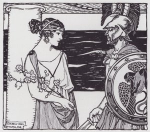 Helen of Troy, projekt plakatu z serii Korowód piękna na mydło Gruszki (lit) autorstwa Warwick (after) Reynolds