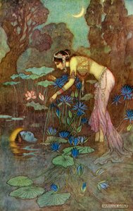 „Sita odnajduje Ramę wśród kwiatów lotosu”, 1913.