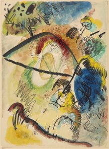 Akwarela IX (z czarnymi kreskami) autorstwa Wassily Kandinsky