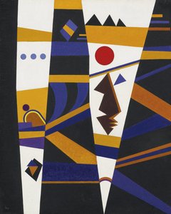 Oprawa par Kandinsky, Wasilij Wasiljewicz (1866-1944). Olej na płótnie, format : 70x60 autorstwa Wassily Kandinsky