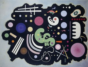 czarny patchwork; Noir Bigarre autorstwa Wassily Kandinsky