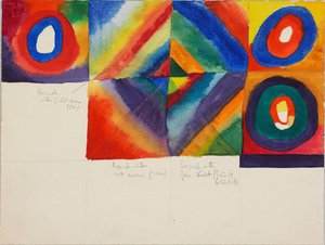 Studia kolorystyczne z informacją o technice malarskiej, 1913. autorstwa Wassily Kandinsky
