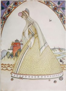 Dama w spódnicy z obręczą autorstwa Wassily Kandinsky