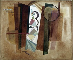 Rozwój w kolorze brązowym - malowanie autorstwa Wassily Kandinsky