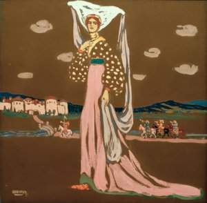 Noc (chodząca pani) autorstwa Wassily Kandinsky