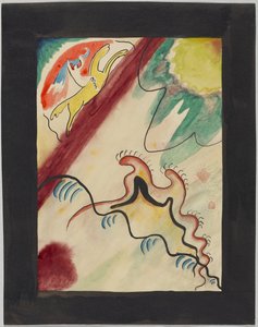 Projekt okładki almanachu „Der Blaue Reiter” autorstwa Wassily Kandinsky