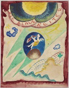 Projekt okładki almanachu „Der Blaue Reiter” autorstwa Wassily Kandinsky