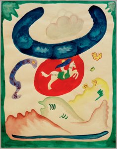 Projekt okładki almanachu Der Blaue Reiter autorstwa Wassily Kandinsky