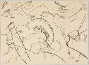 Szkic do „Obrazu z białą ramką” autorstwa Wassily Kandinsky