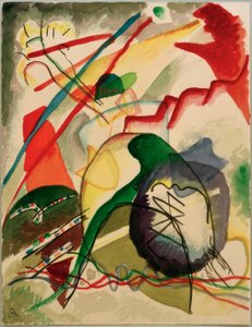 Szkic do obrazu z białą obwódką autorstwa Wassily Kandinsky