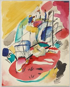Szkic do „Improwizacji 31 ​​(Bitwa morska)” autorstwa Wassily Kandinsky
