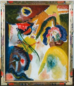 Szklany obrazek z łabędziem autorstwa Wassily Kandinsky