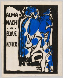 Drzeworyt do almanachu „Der Blaue Reiter” autorstwa Wassily Kandinsky