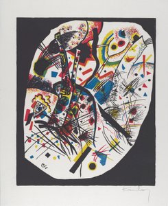 Kleine Welten III (Small Worlds III), 1922 (litografia w kolorze czerwonym, niebieskim, żółtym i czarnym) autorstwa Wassily Kandinsky