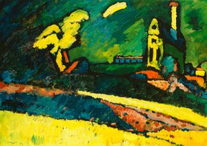 Murnau - Krajobraz z kościołem I autorstwa Wassily Kandinsky