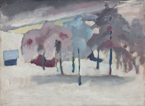 Murnau - drzewa na śniegu autorstwa Wassily Kandinsky