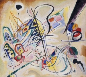 Uwertura muzyczna, Violet Wedge. 1919 autorstwa Wassily Kandinsky