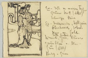 Para w średniowiecznych strojach przed zamkiem autorstwa Wassily Kandinsky
