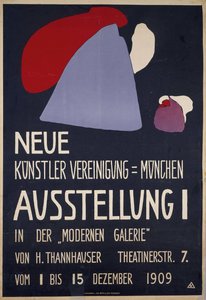 Plakat do 1. wystawy Neue Künstlervereinigung München..., 1909. autorstwa Wassily Kandinsky