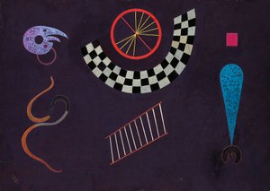 Wstążka z kwadratami, Wassily Kandinsky (1866-1944) autorstwa Wassily Kandinsky
