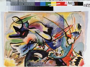 "Czerwony i czarny" Obraz Vassily Kandinsky (lub Wassily Kandinski lub Kandinskij autorstwa Wassily Kandinsky