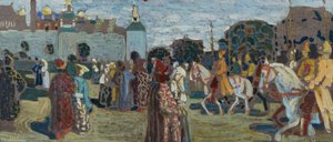 Szkic do „Niedzieli (starorosyjski)” autorstwa Wassily Kandinsky