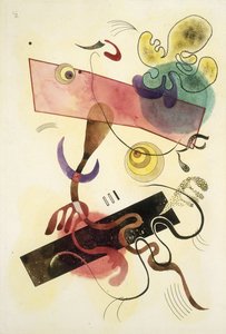 Miejsca: zielone i różowe autorstwa Wassily Kandinsky