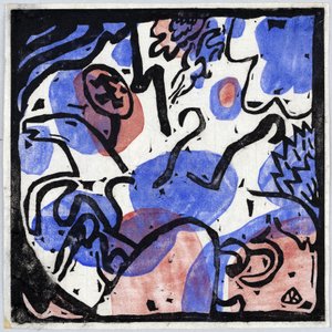 „Trzej jeźdźcy w czerwieni, błękicie i czerni” Obraz Wassily Kandinsky (lub Wassily Kandinski lub Kandinskij autorstwa Wassily Kandinsky