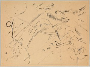 Rysunek „Z lasem i tęczą” autorstwa Wassily Kandinsky