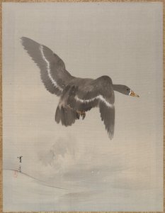 Latająca gęś, ca. 1887. autorstwa Watanabe Seitei