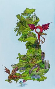Mapa smoka autorstwa Wayne Anderson