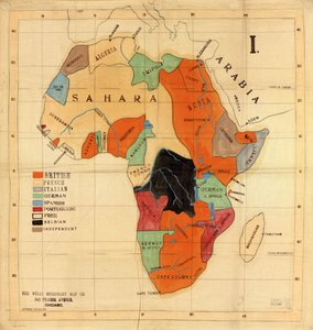 Afryka]. autorstwa Wells Missionary Map Co.