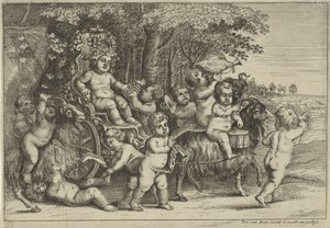 Procesja bachantki i chłopców na kozach autorstwa Wenceslaus Hollar (rejected attribution)