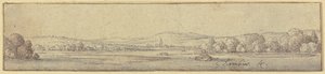 Pejzaż nad Dunajem autorstwa Wenceslaus Hollar