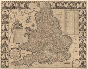 Nowa i dokładna mapa Anglii autorstwa Wenceslaus Hollar